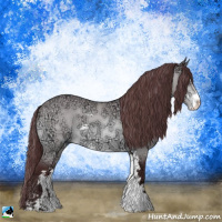Horse Color:Chocolate Brown Chinchilla Ice Sabino