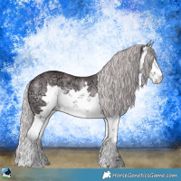 Horse Color:Chocolate Silver Brown Chinchilla Ice Dun Sabino