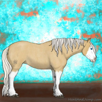 Horse Color:Silver Buckskin Roan Splash 