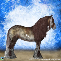 Horse Color:White Spotted Chocolate Brown Ice Onyx 