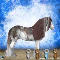 Horse Color:White Spotted Chocolate Brown Chinchilla Ice Sabino