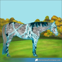 Horse Color:Void Thunderstruck Liver Chestnut Ice Tobiano 