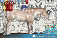 Horse Color:White Spotted Silver Grullo Pearl Mushroom 