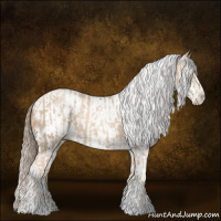 Horse Color:Chocolate Palomino Pearl Tobiano Frame  and Gray Chocolate Palomino Pearl Tobiano Frame 