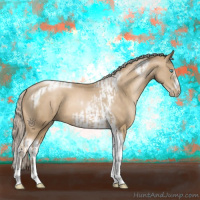 Horse Color:Chocolate Palomino Pearl Tobiano Frame  and Chocolate Palomino Pearl Splash Tobiano Frame 