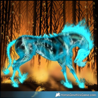 Horse Color:Void Platinum Thunderstruck Silver Smoky Creme Dun Sabino Tobiano  and Void Platinum Thunderstruck Silver Grullo Sabino Tobiano 