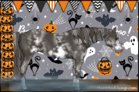 Horse Color:White Spotted Smoky Black Sabino Frame 