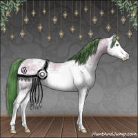 Horse Color:Watercolor White Spotted Amber Champagne Ice Dun 