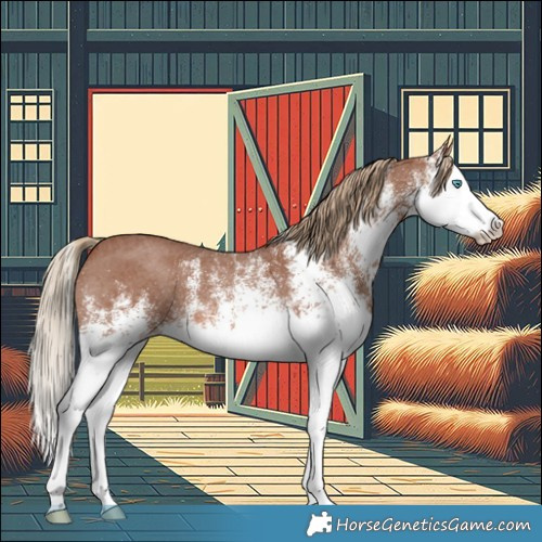Horse Color:White Spotted Chestnut Splash 