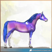 Horse Color:Watercolor White Spotted Liver Red Onyx