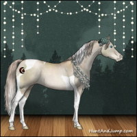 Horse Color:Chocolate Palomino Pearl Tobiano Snowflake Varnish