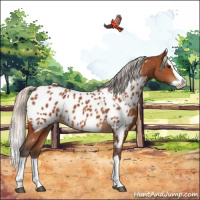 Horse Color:Silver Bay Splash Appaloosa 