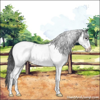Horse Color:White Spotted Black Appaloosa 