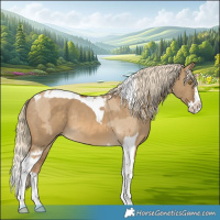 Horse Color:Chocolate Palomino Dun Splash Rabicano and Chocolate Palomino Dun Splash Tobiano Rabicano