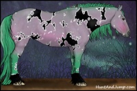 Horse Color:Watercolor White Spotted Brown Dun 