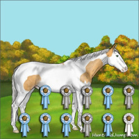 Horse Color:Silver Sable Cream Champagne Splash Tobiano Rabicano