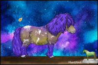 Horse Color:Watercolor White Spotted Bay Varnish 