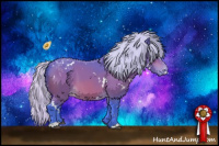 Horse Color:Watercolor White Spotted Silver Bay Appaloosa 