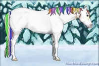 Horse Color:Painted Nacre White Spotted Silver Bay Ice Frame Appaloosa 