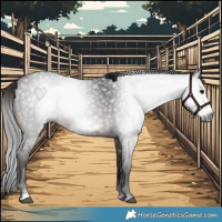 Horse Color:Gray Brown Roan Sabino Frame 