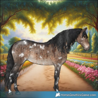 Horse Color:White Spotted Brown Dun Brindle 