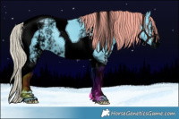 Horse Color:Void Watercolor White Spotted Liver Chestnut Tobiano