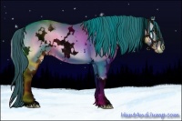 Horse Color:Void Watercolor White Spotted Liver Red Onyx 