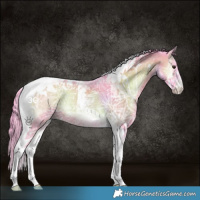 Horse Color:Watercolor Liver Red Onyx Ice Tobiano 