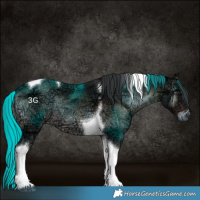Horse Color:Brown Ice Onyx Tobiano 