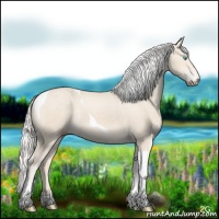 Horse Color:Silver Smoky Creme Tobiano 