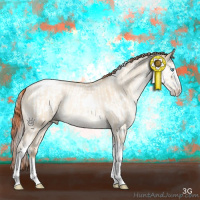 Horse Color:White Spotted Chocolate Palomino Pearl Dun Splash Tobiano Rabicano  and White Spotted Sable Cream Champagne Pearl Dun Splash Tobiano 