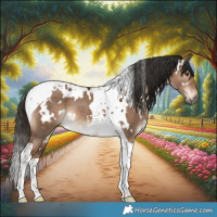 Horse Color:White Spotted Liver Red Dun Tobiano 