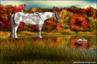 Horse Color:White Spotted Liver Red Dun Roan 