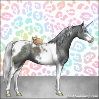Horse Color:Silver Black Chinchilla Sabino Tobiano 