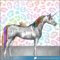 Horse Color:Painted White Spotted Silver Grullo Chinchilla Ice Sabino Brindle 