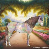 Horse Color:Nacre White Spotted Red Dun Frame Rabicano 