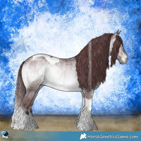 Horse Color:Chocolate Brown Chinchilla Onyx Tobiano 