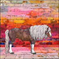 Horse Color:Watercolor White Spotted Silver Brown Ice Tobiano 