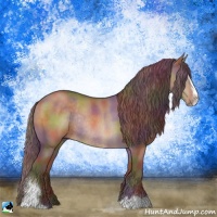 Horse Color:Nacre Chocolate Brown Dun Sabino Rabicano 