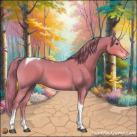 Horse Color:Watercolor Chestnut Tobiano Varnish 
