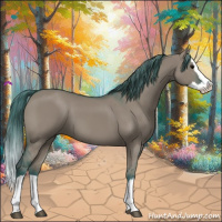 Horse Color:Watercolor Grullo Sabino Splash 
