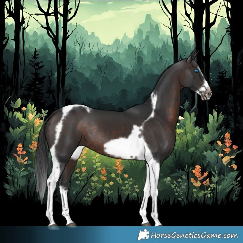 Horse Color:Brown Splash Tobiano Frame Rabicano