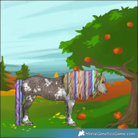 Horse Color:Painted White Spotted Silver Brown Ice Dun 