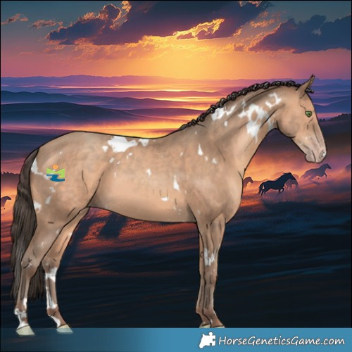 Horse Color:White Spotted Sable Champagne 