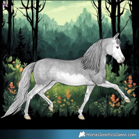 Horse Color:Silver Bay Chinchilla Dun Splash Brindle 