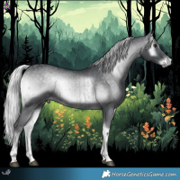Horse Color:Silver Blue Onyx Chinchilla Brindle 