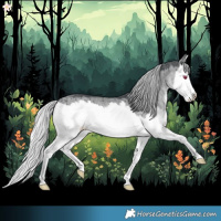 Horse Color:Silver Grullo Chinchilla Splash Brindle 