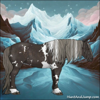 Horse Color:White Spotted Liver Chestnut Mushroom 