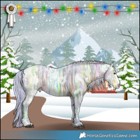 Horse Color:Watercolor White Spotted Silver Brown Ice Mushroom Sabino Rabicano