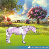 Horse Color:Watercolor Silver Brown Ice Dun Tobiano 